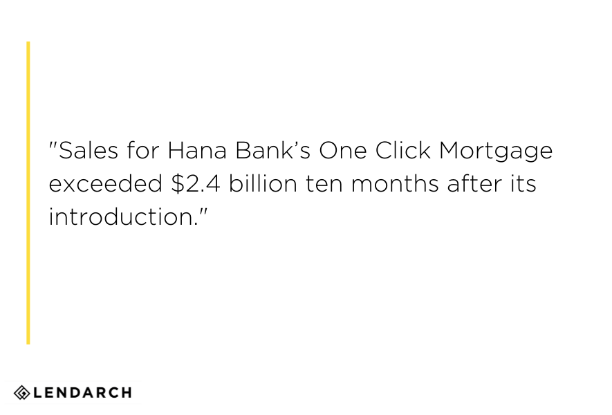 quote about hana bank transforming mortgage processes with digital solutions