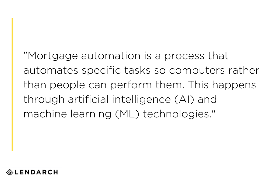 mortgage automation definition